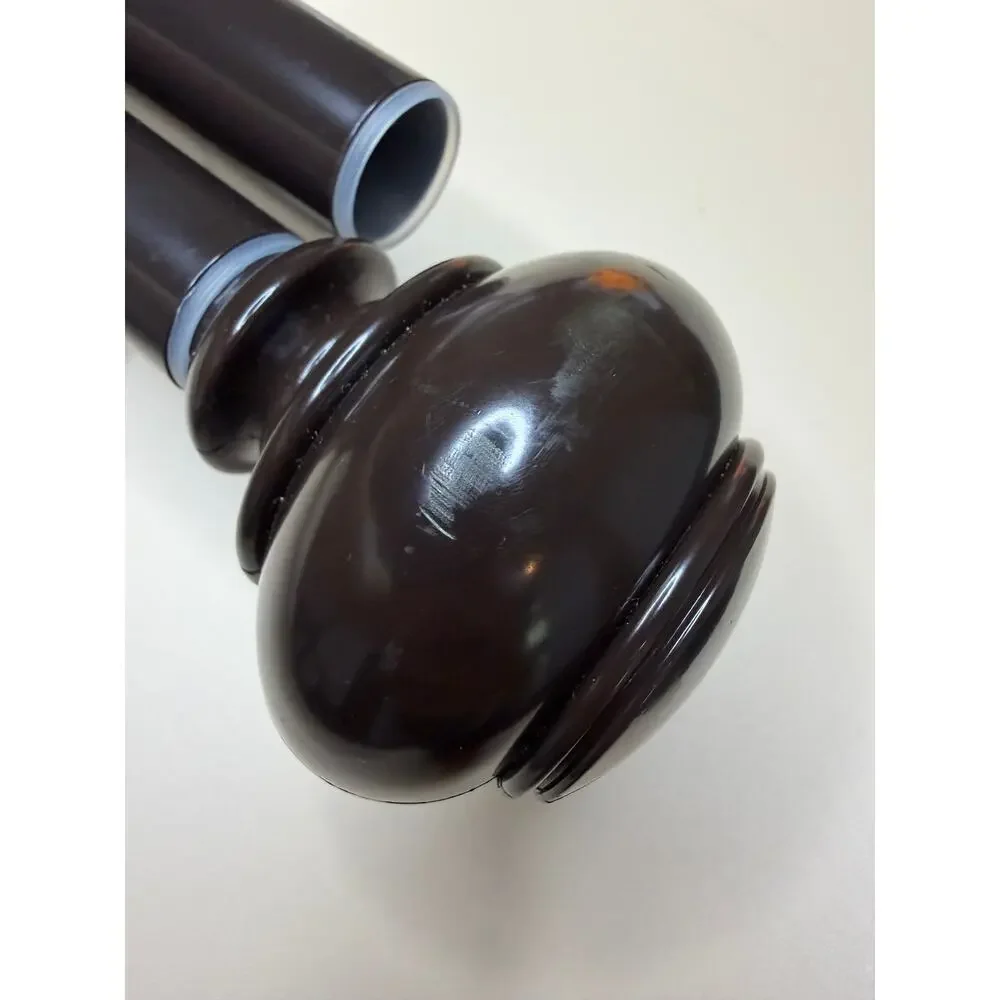 Achim Buono II Brenner Double Curtain Rod 72 to 144 in Black